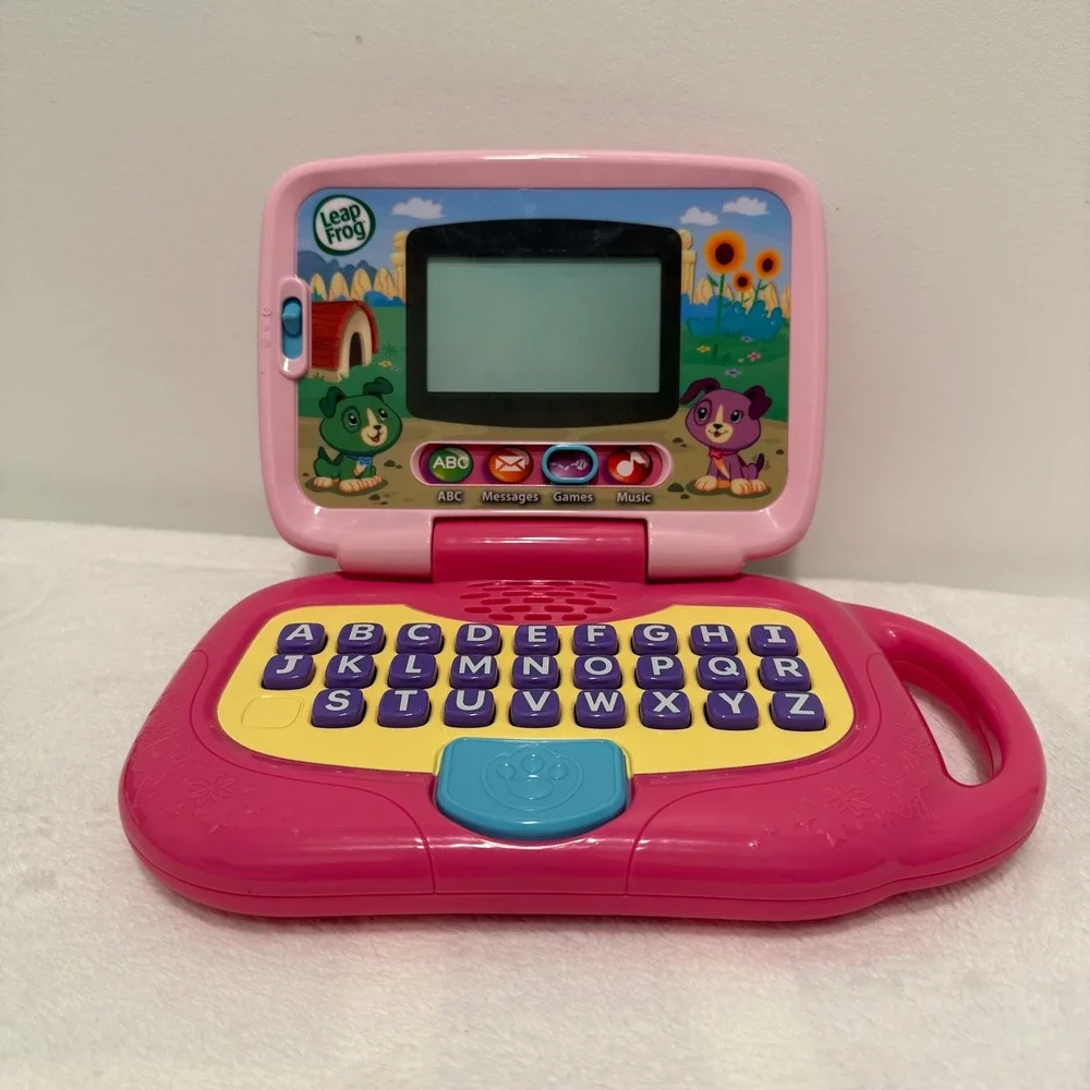 LeapFrog Pink Learning Laptop Toy ABC‎ Keyboard Games Music for Kids